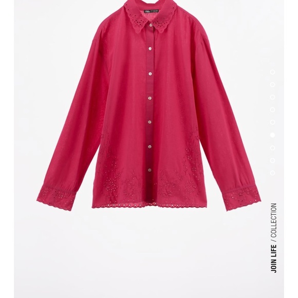 ZARA 2PIECES EMBROIDERED LONG SHIRT AND FULL LENGTH COTTON PANTS BUNDLE - Picture 8 of 11